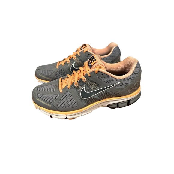 Nike Pegasus 28 Sneakers Flywire Zoom Air Cushion Gray Orange Women's Size 9 - Picture 1 of 9